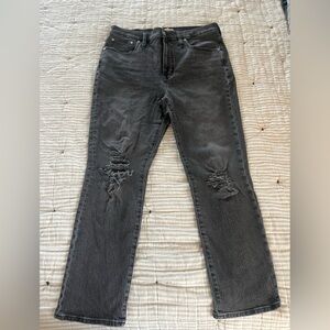 Madewell Gray Distressed Women Jeans
